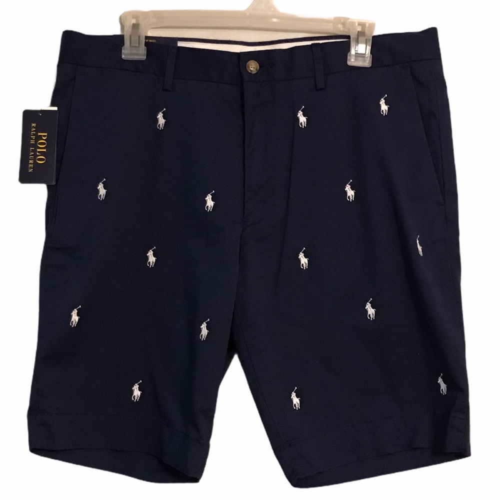 NWT Men’s  Polo Ralph Lauren Navy  Shorts Size 35